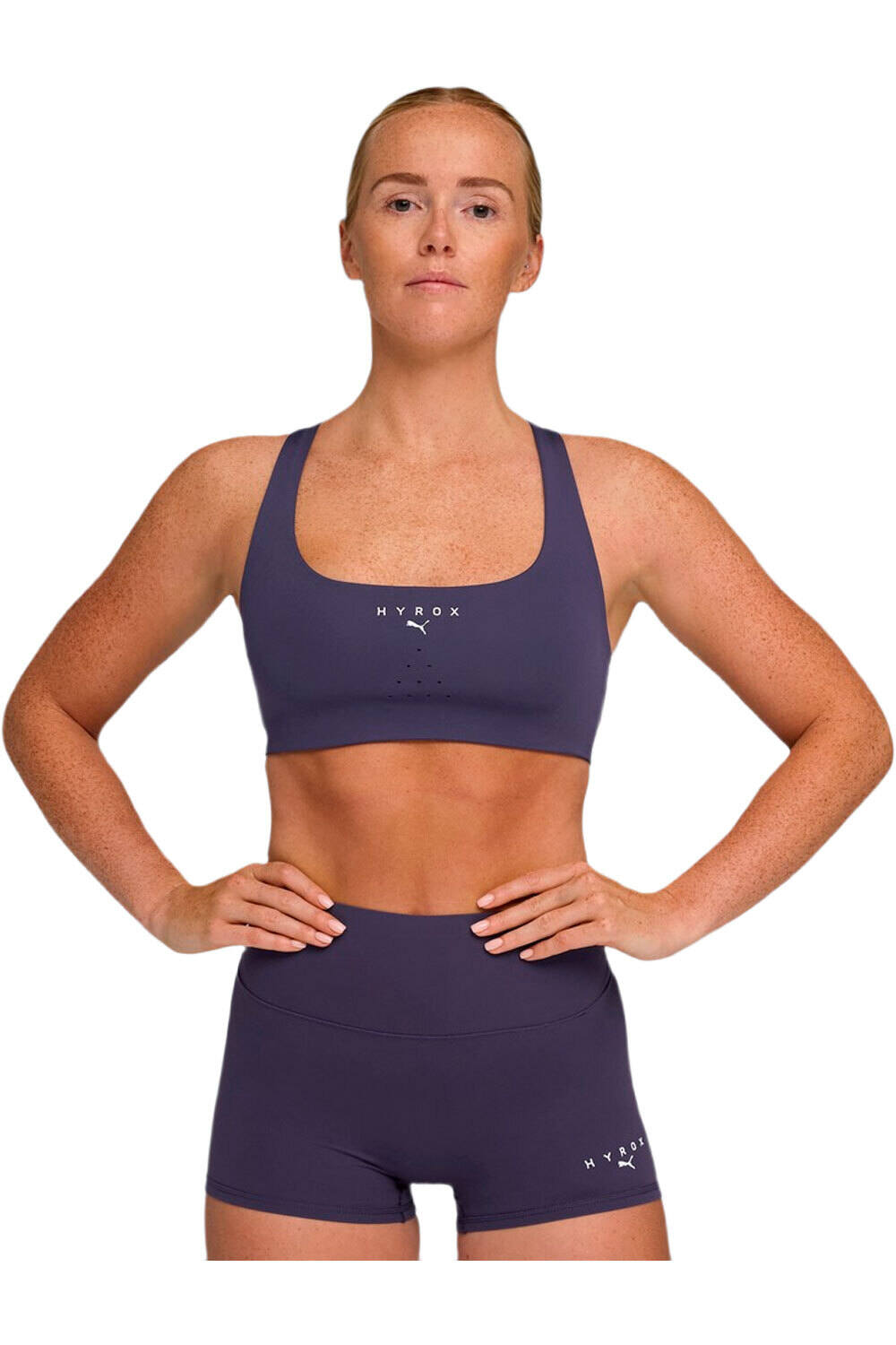 Puma pantalones y mallas cortas fitness mujer W PUMA X HYROX TECH vista frontal