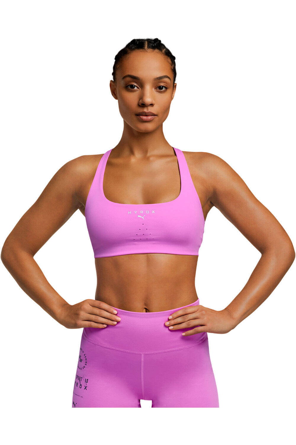 Puma pantalones y mallas cortas fitness mujer W PUMA X HYROX TECH vista frontal