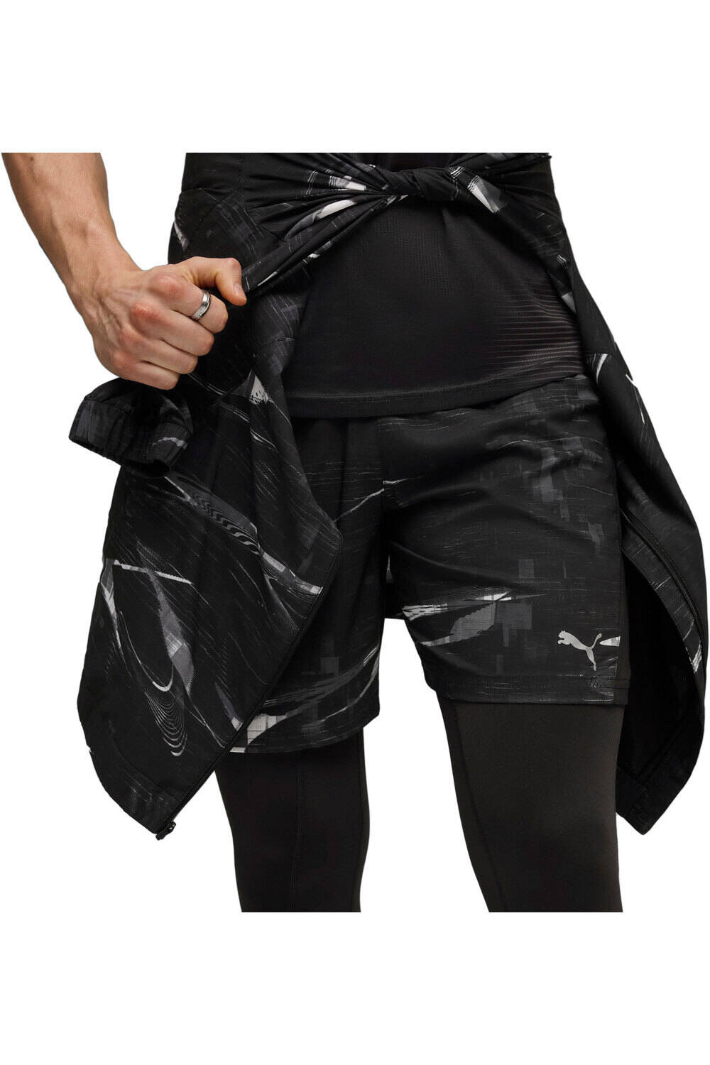 Puma pantaloneta técnica hombre M Run Velocity AOP 7 vista detalle