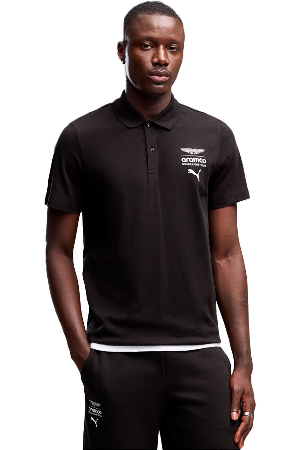 Puma polo manga corta hombre AMF1 Essential Polo vista frontal