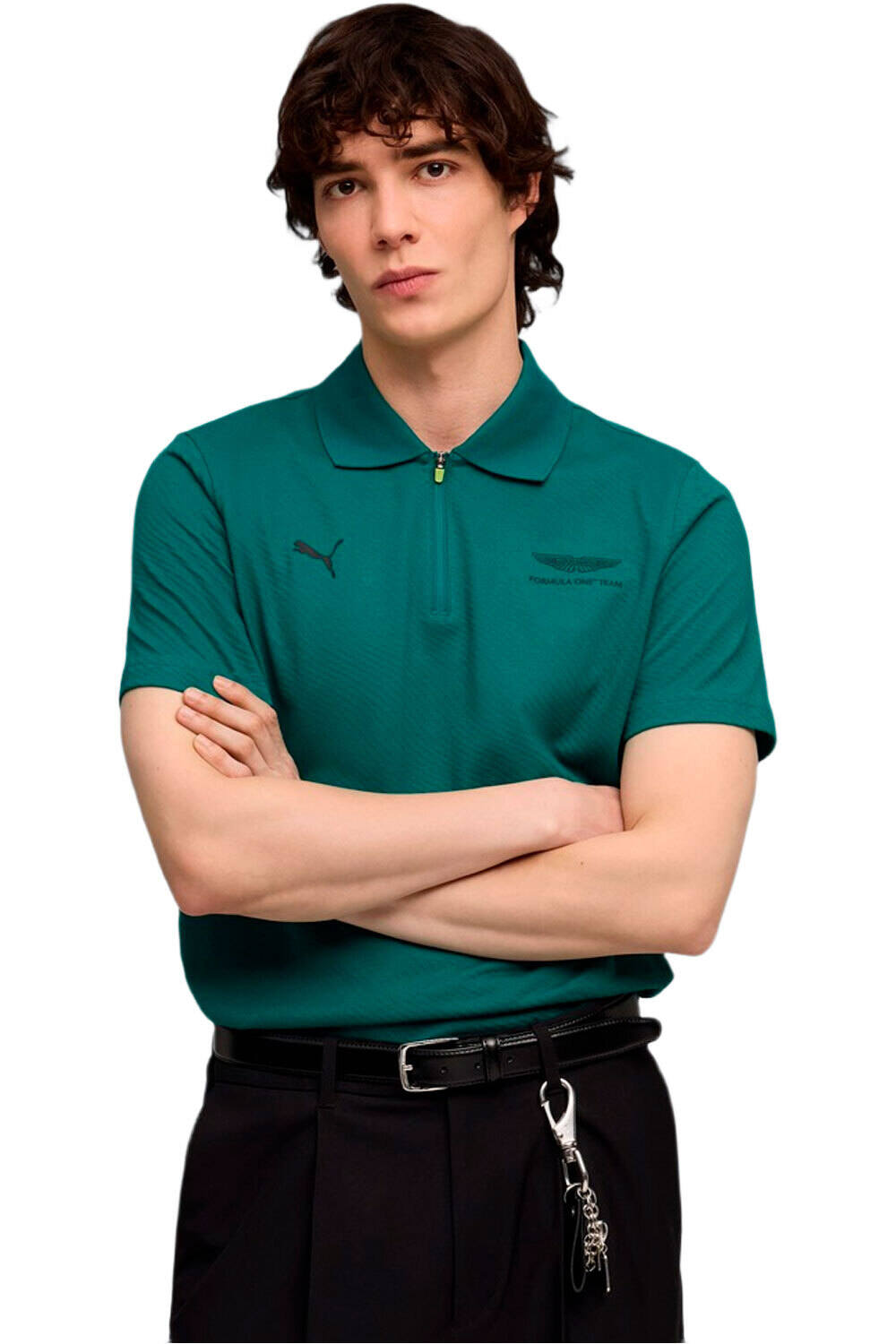 Puma polo manga corta hombre AMF1 Jacquard Polo ( vista frontal