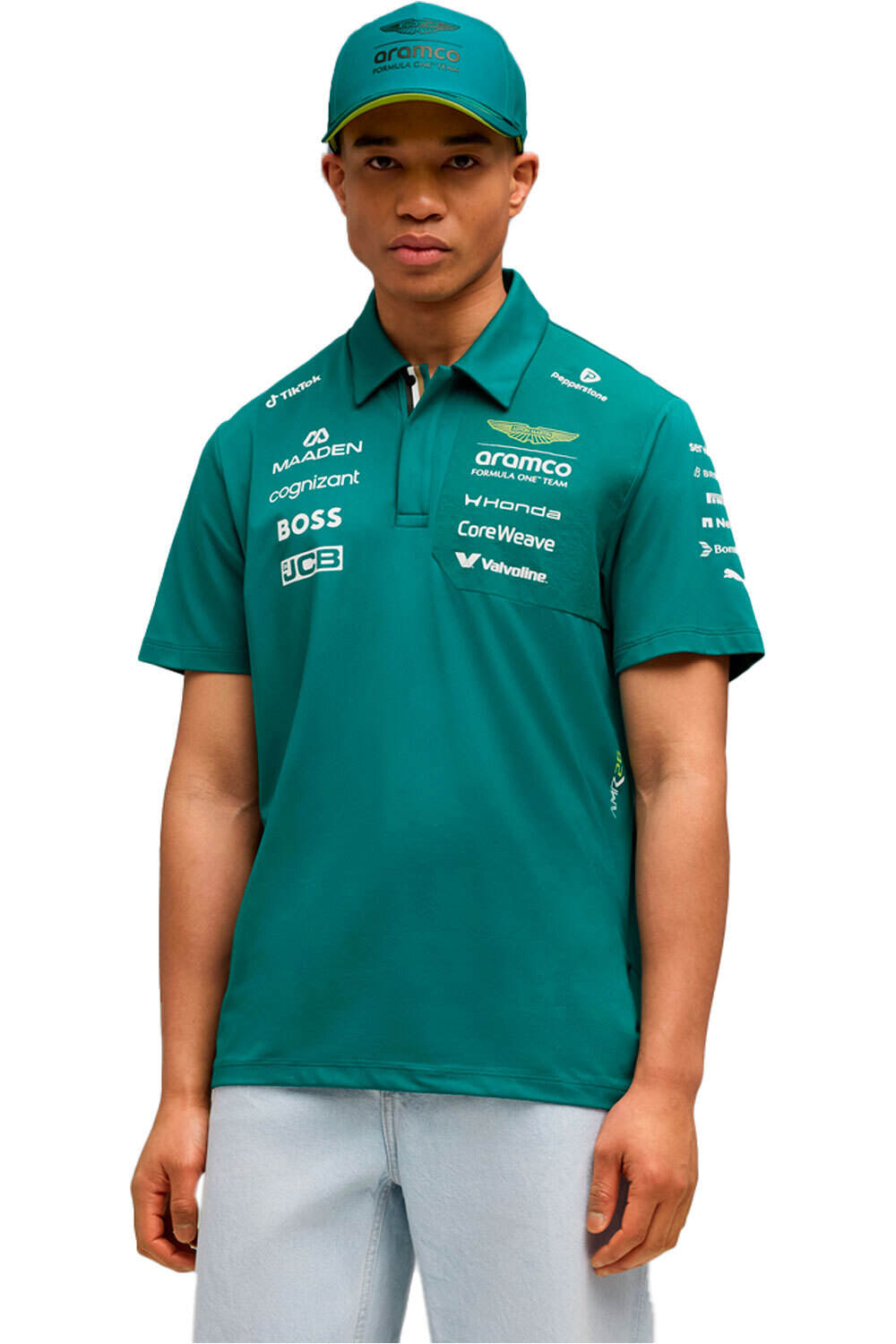 Puma polo manga corta hombre AMF1 Replica Polo vista frontal