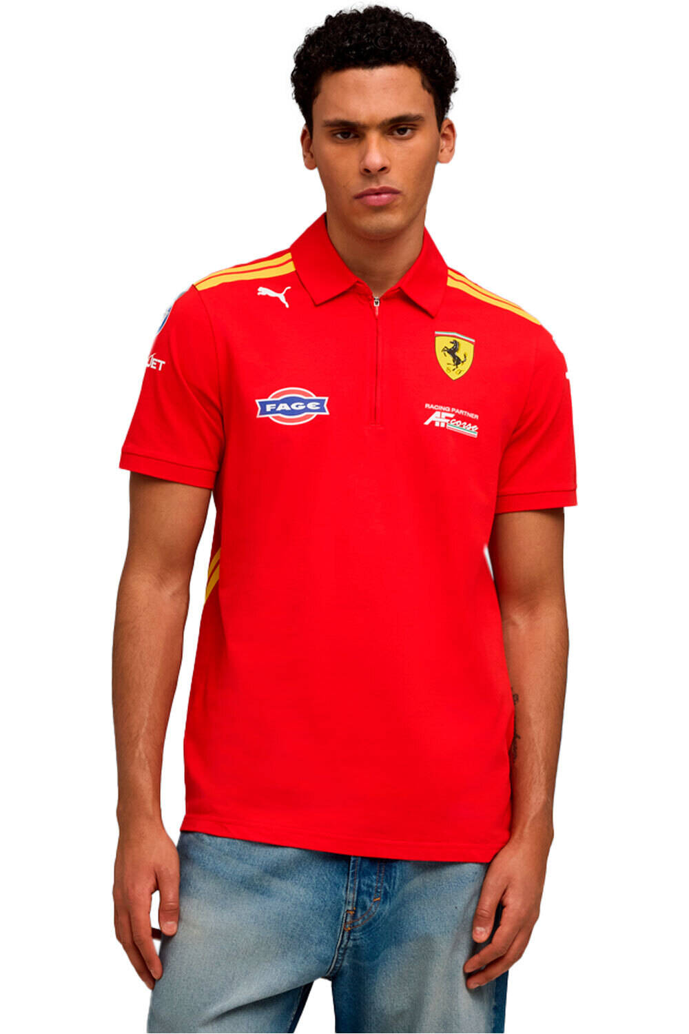 Puma polo manga corta hombre Ferrari Hypercar Rep vista frontal
