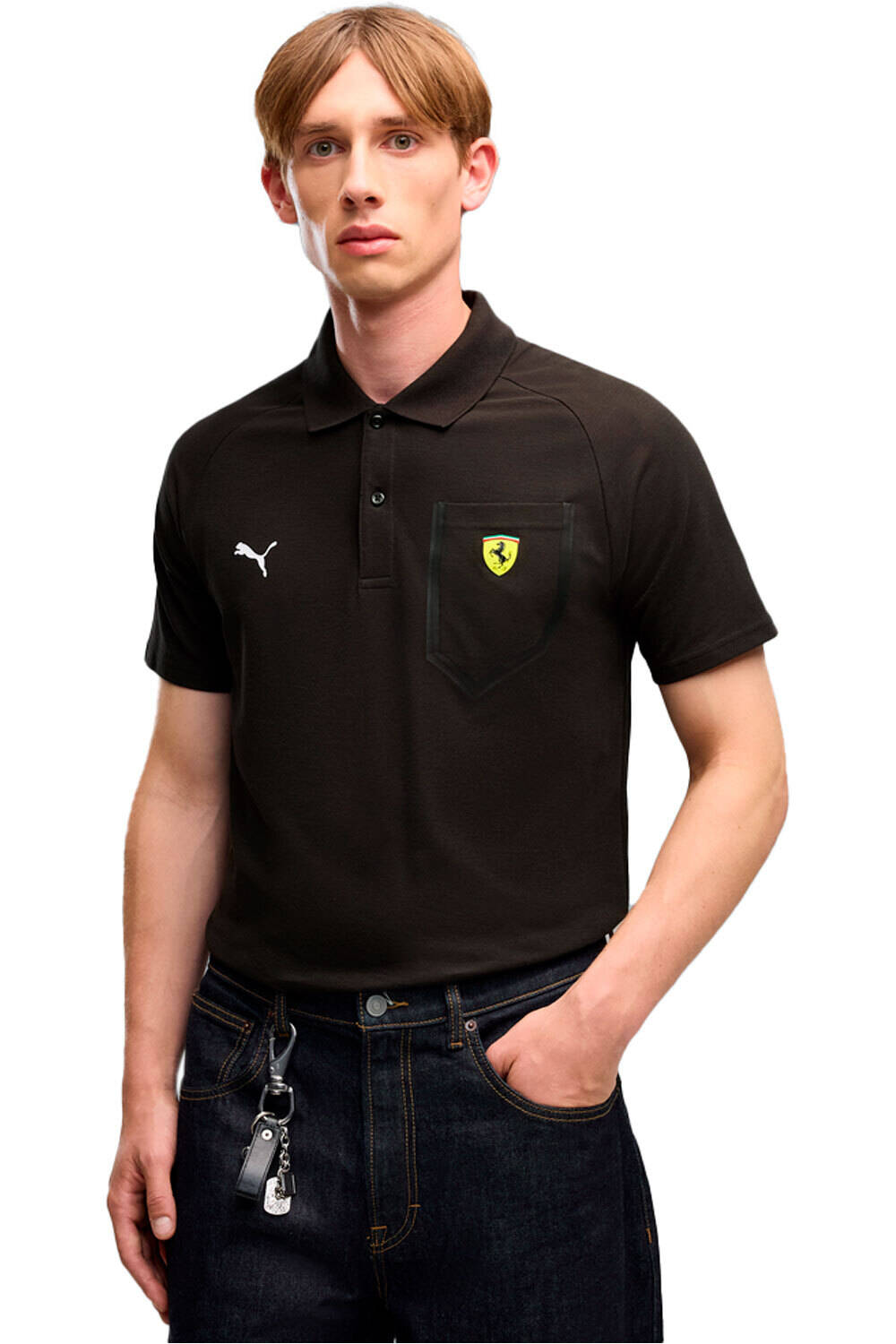 Puma polo manga corta hombre Ferrari Tech POLO vista frontal