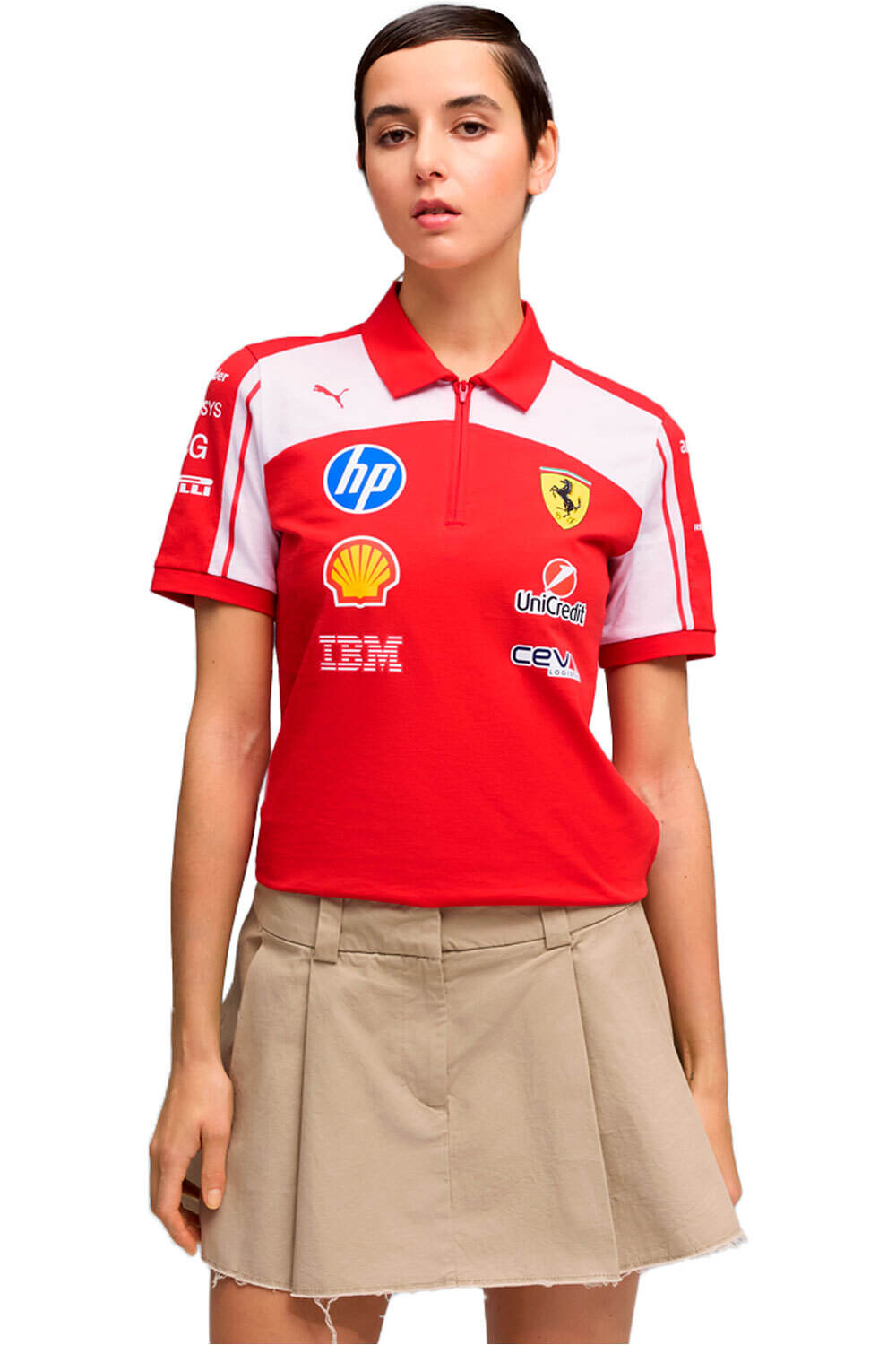 Puma polo manga corta mujer SF Replica Polo wn vista frontal