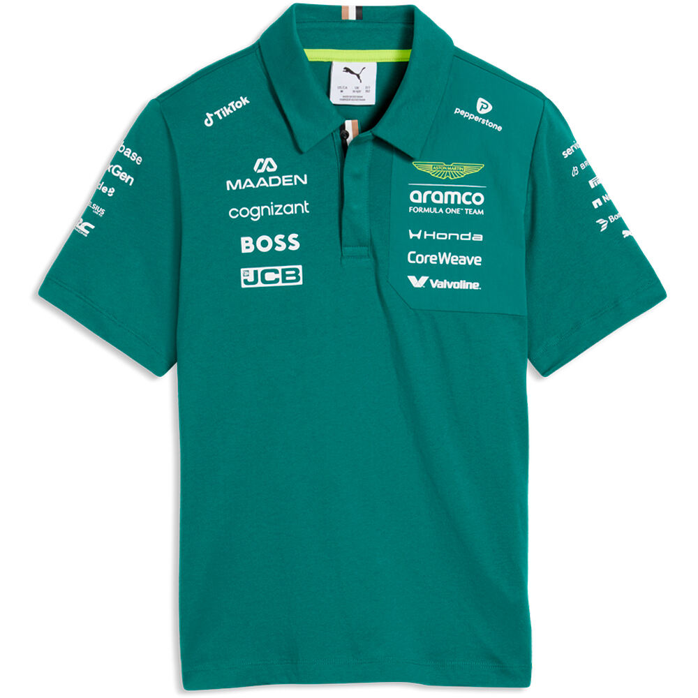 Puma polo manga corta niño AMF1 Replica Polo Ki vista frontal