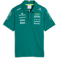 Puma polo manga corta niño AMF1 Replica Polo Ki vista frontal