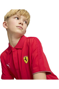 Puma polo manga corta niño Ferrari Race Kids Cloudspun Polo vista detalle