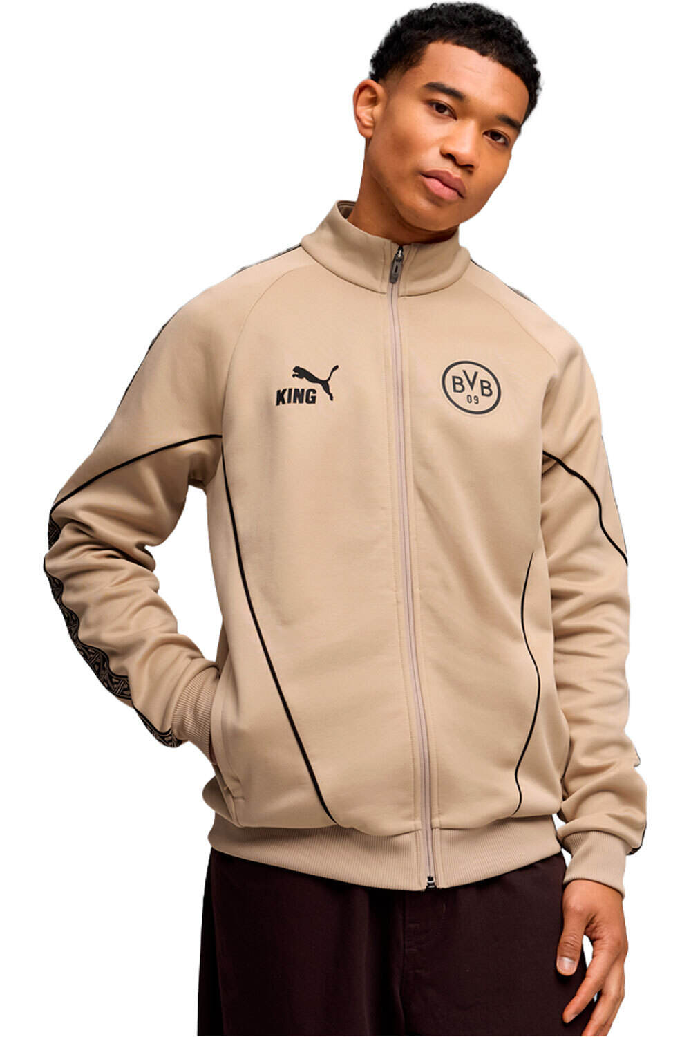 Puma sudadera entrenamiento fútbol BVB KING Anthem Jack vista frontal