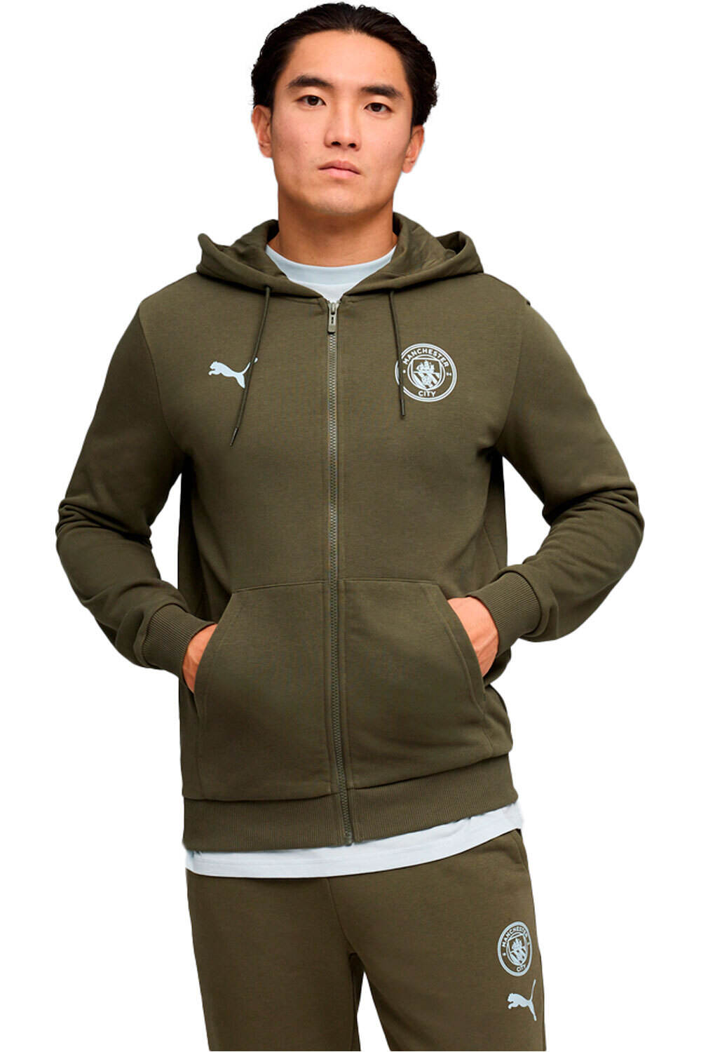 Puma sudadera entrenamiento fútbol MCFC ftblCulture Hoo vista frontal