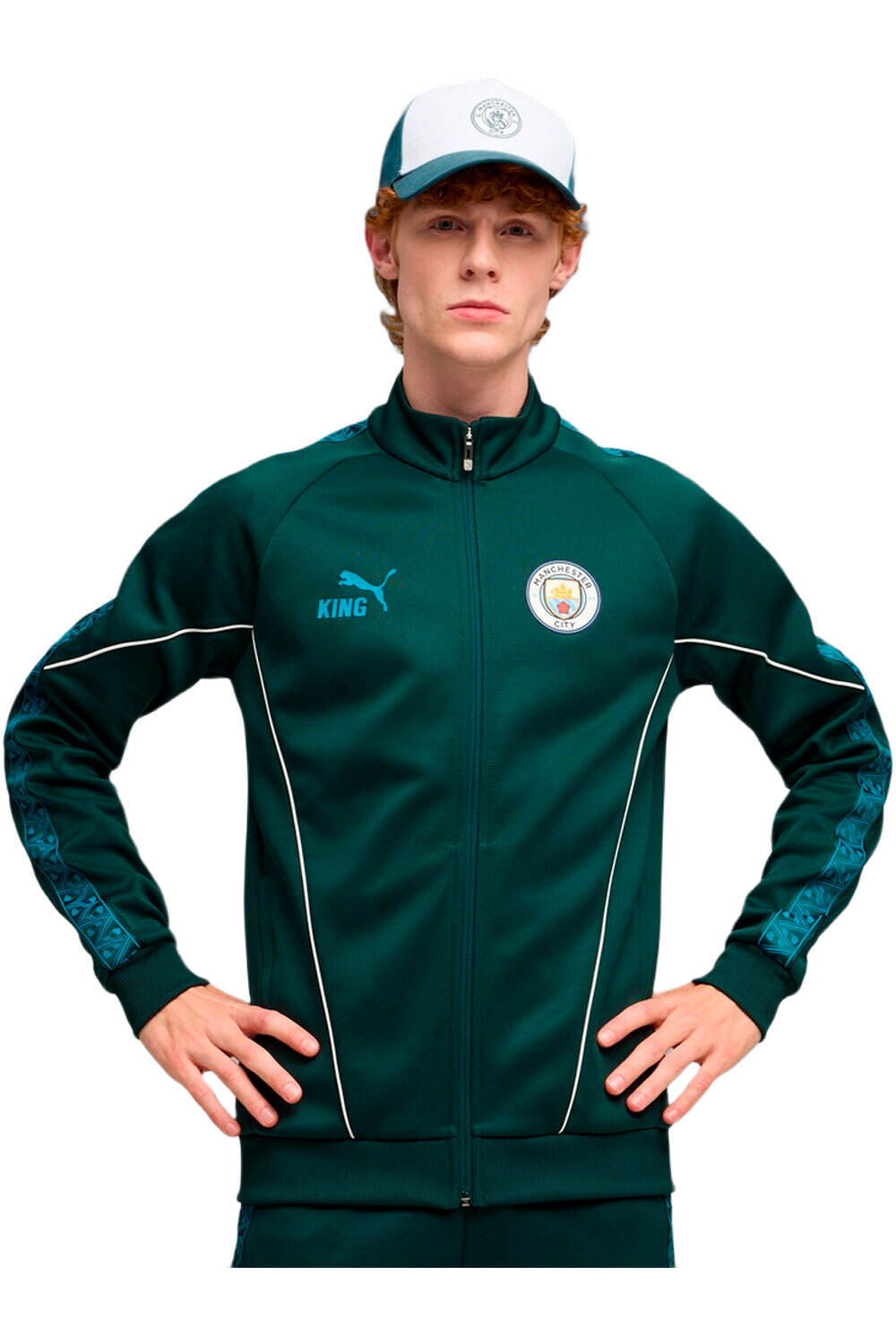 Puma sudadera entrenamiento fútbol MCFC KING Anthem Jac vista frontal