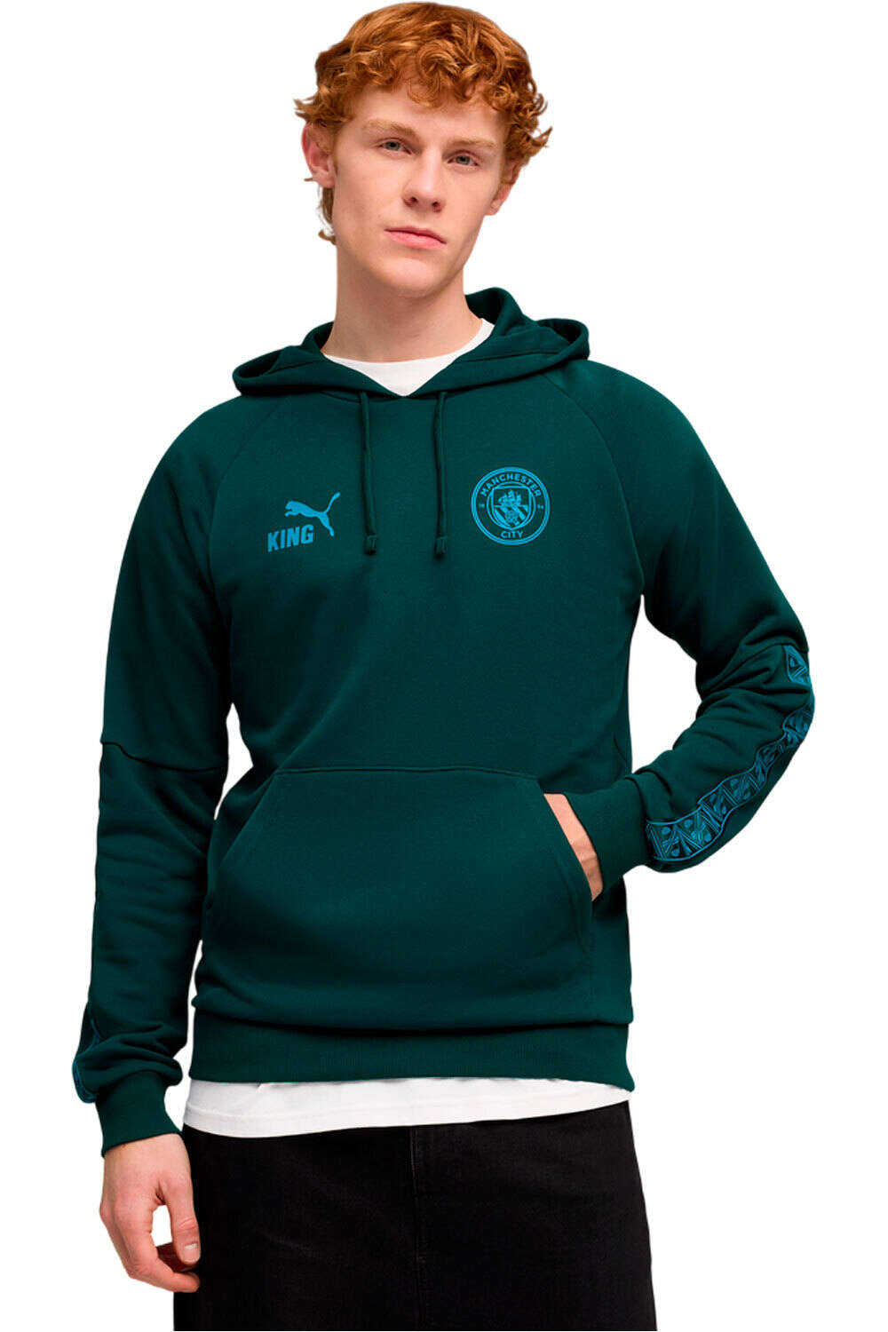 Puma sudadera entrenamiento fútbol MCFC KING Hoodie vista frontal