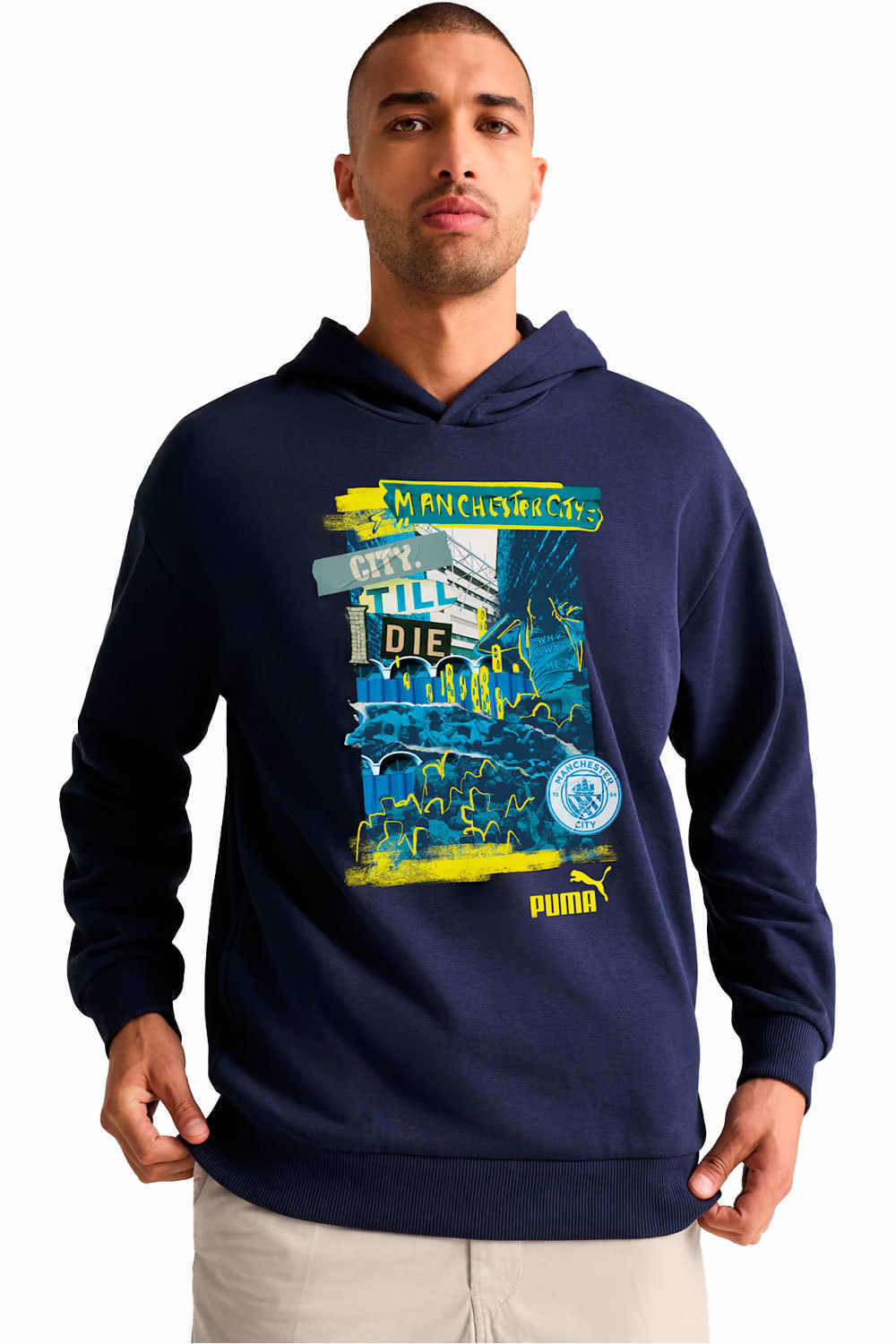 Puma sudadera entrenamiento fútbol M.CITY 25 ftblNRGY+ Hoodie vista frontal