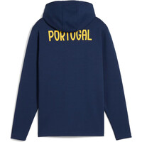 Puma sudadera entrenamiento fútbol niño PORTUGAL 25 Casuals Hooded Jacket Jr vista trasera