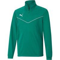 Puma sudadera entrenamiento fútbol niño teamRISE 1/4 Zip Top Jr vista frontal