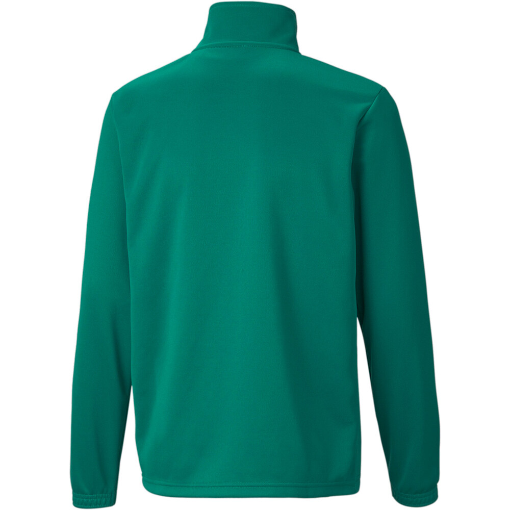 Puma sudadera entrenamiento fútbol niño teamRISE 1/4 Zip Top Jr vista trasera