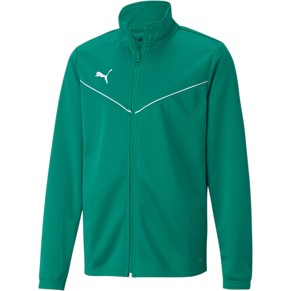 Puma sudadera entrenamiento fútbol niño teamRISE Training Poly Jacket Jr vista frontal