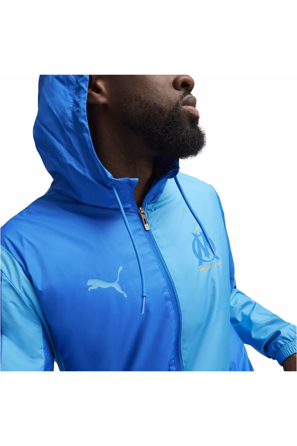 Puma sudadera entrenamiento fútbol OM Prematch Woven Jacket vista detalle
