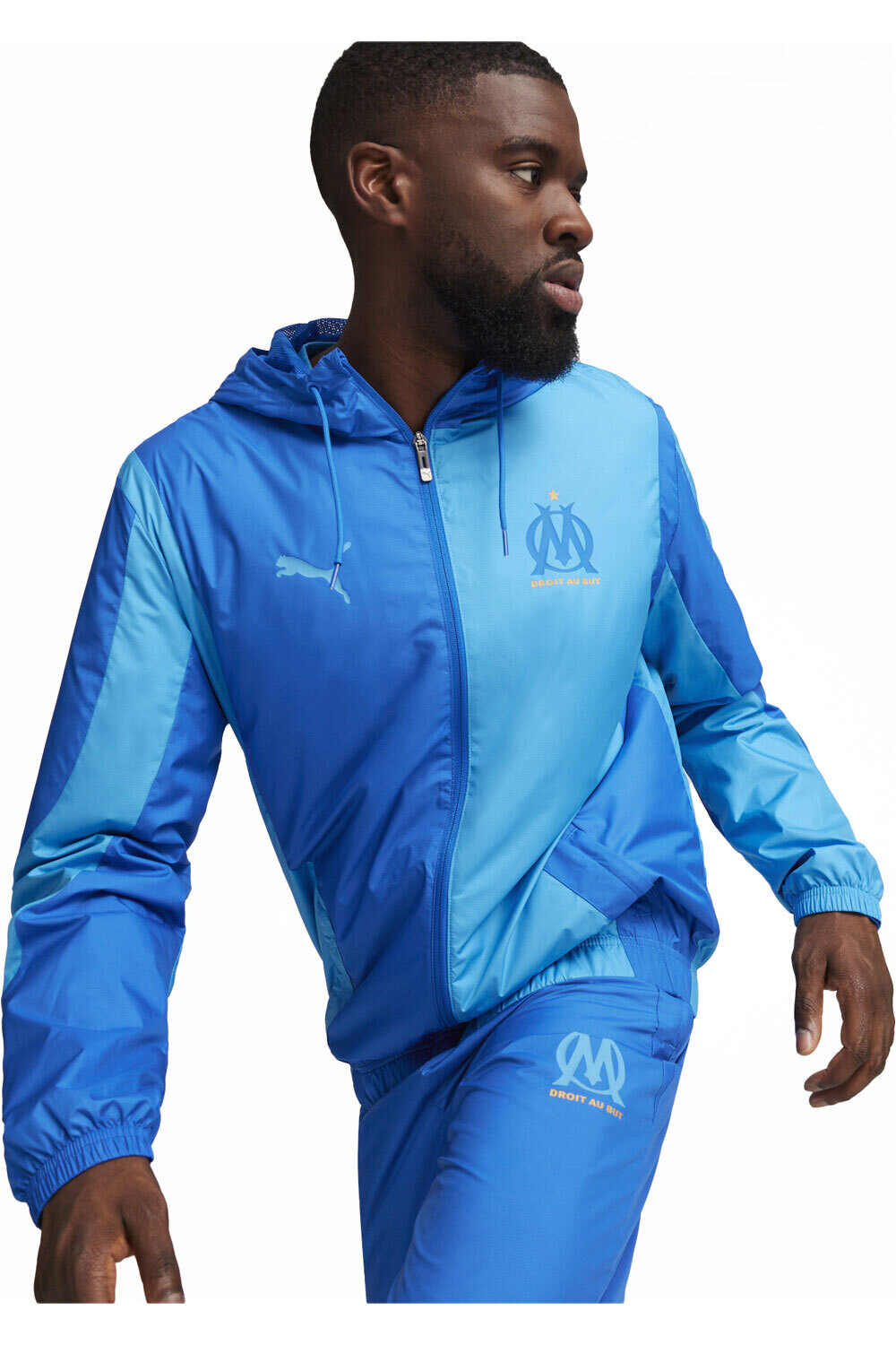 Puma sudadera entrenamiento fútbol OM Prematch Woven Jacket vista frontal