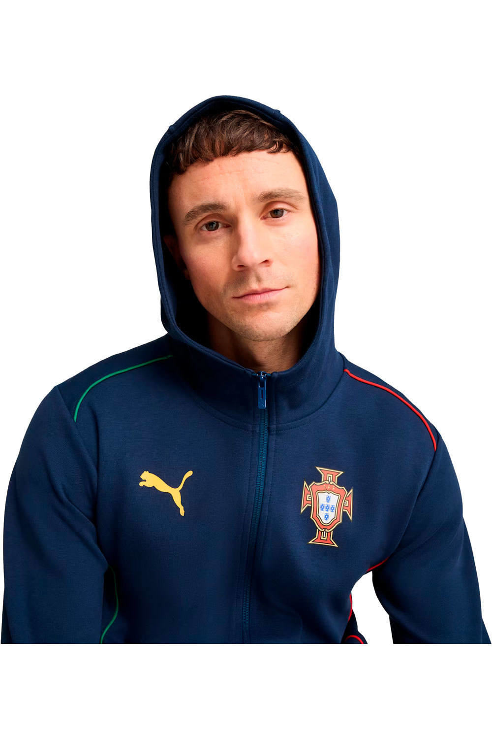 Puma sudadera entrenamiento fútbol PORTUGAL 25 Casuals Hooded Jacket vista detalle