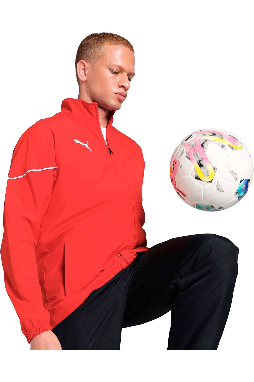 Puma sudadera entrenamiento fútbol teamRISE Sideline Jacket vista frontal
