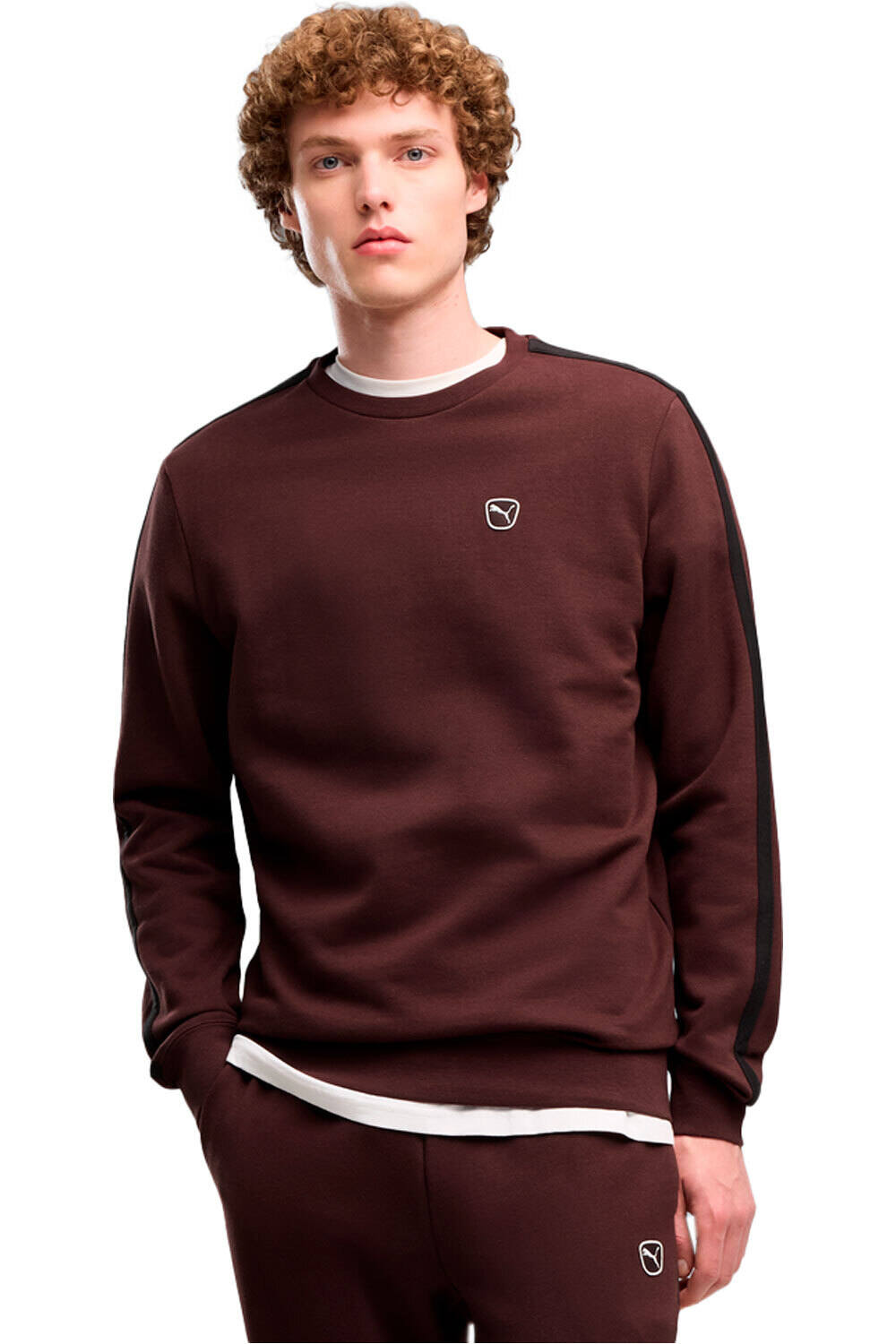 Puma sudadera hombre ESS ELEVATED Crew FL vista frontal