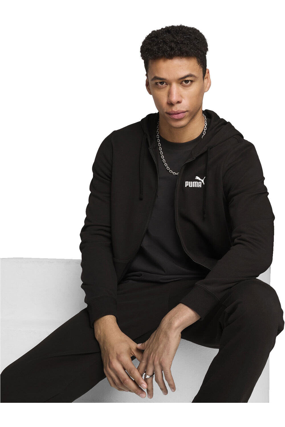 Puma sudadera hombre ESS No. 1 Logo Full-Zip Hoodie TR vista frontal