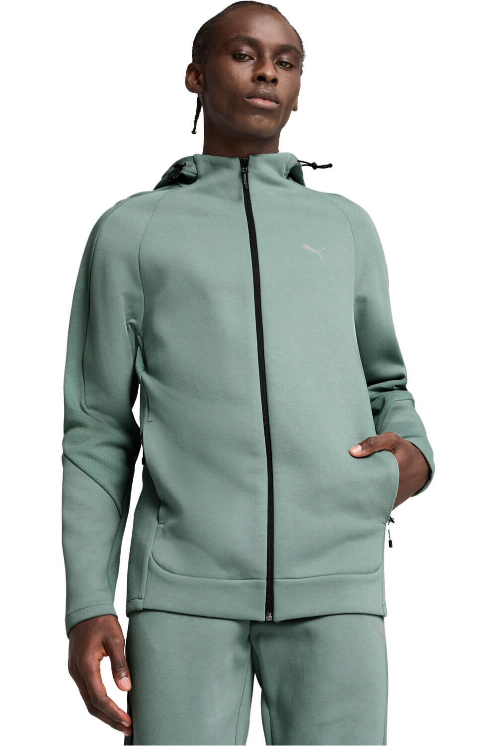 Puma sudadera hombre EVOSTRIPE Full-Zip H vista frontal