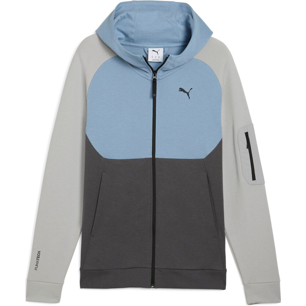 Puma sudadera hombre PUMATECH FZ Hoodie vista detalle