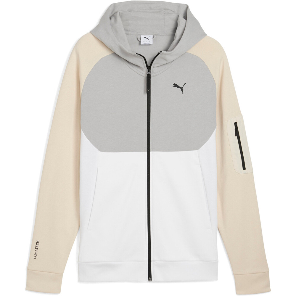 Puma sudadera hombre PUMATECH FZ Hoodie vista detalle