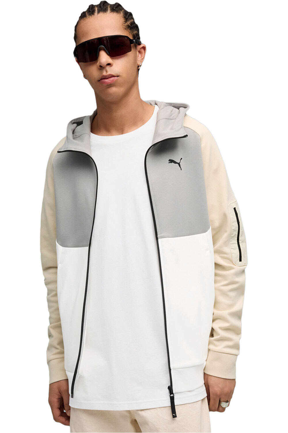 Puma sudadera hombre PUMATECH FZ Hoodie vista frontal