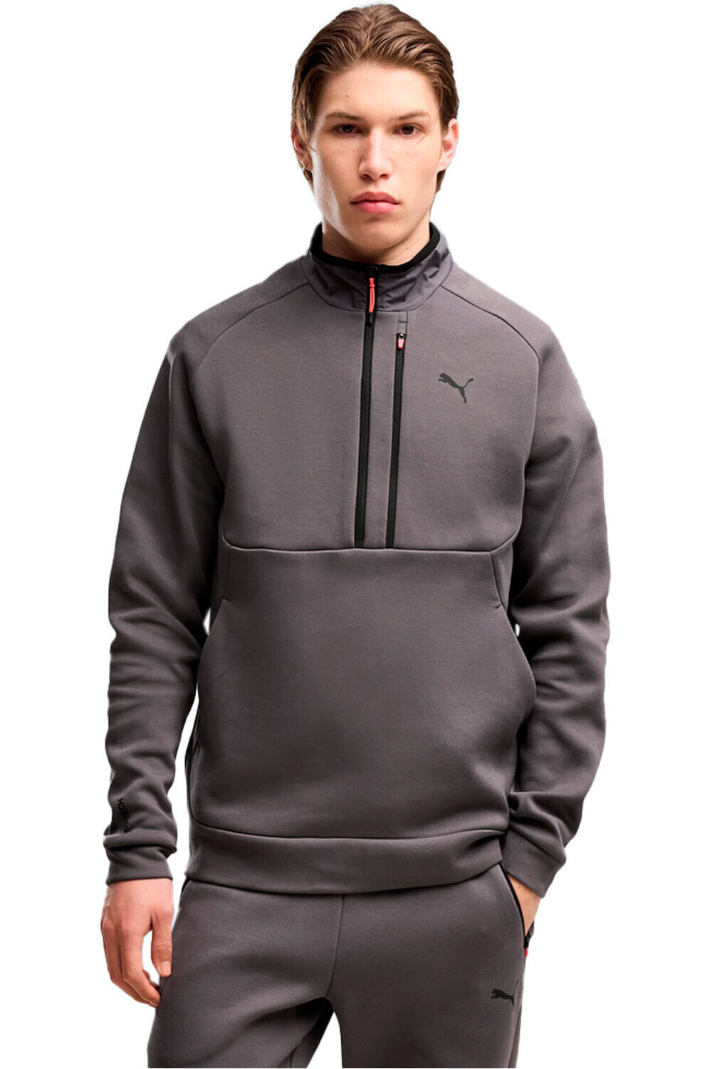 Puma sudadera hombre PUMATECH Half Zip DK vista frontal