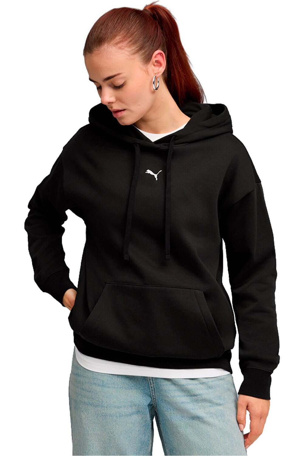 Puma sudadera mujer ESS Centered Cat Log vista frontal