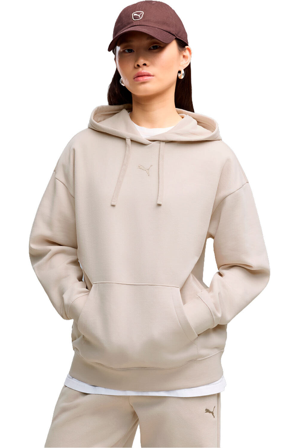 Puma sudadera mujer ESS Centered Cat Log vista frontal