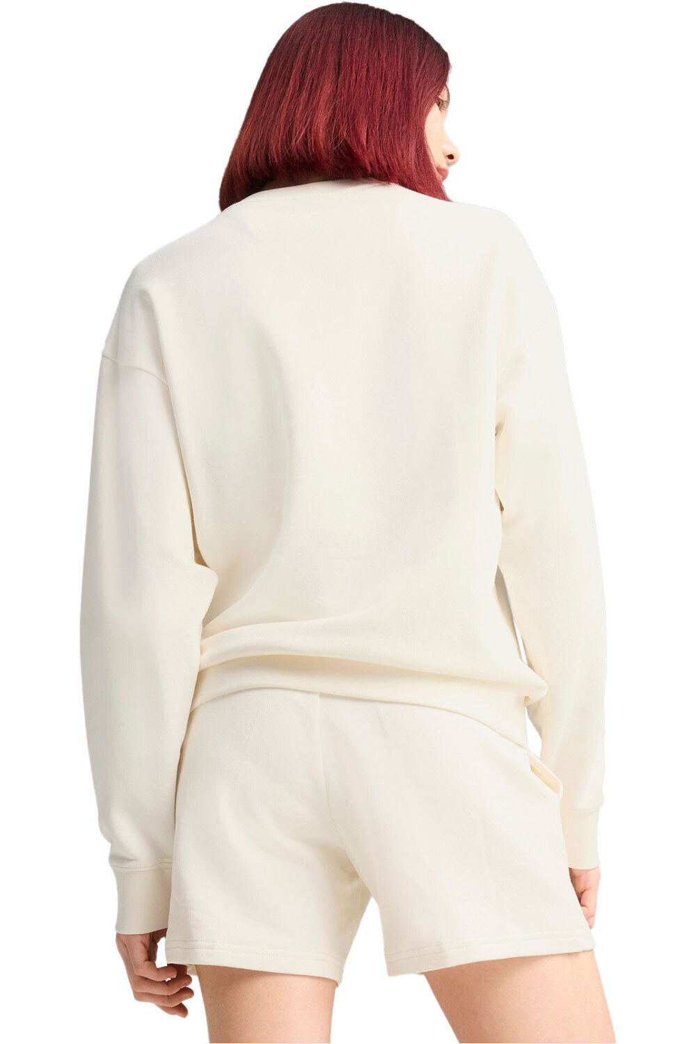 Puma sudadera mujer ESS ELEVATED Comfort Crew TR vista trasera