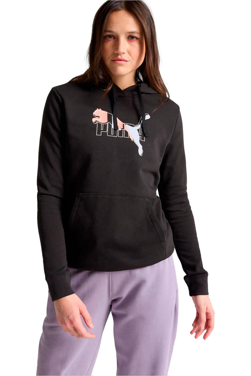 Puma sudadera mujer ESS LOGO LAB Hoodie TR vista frontal