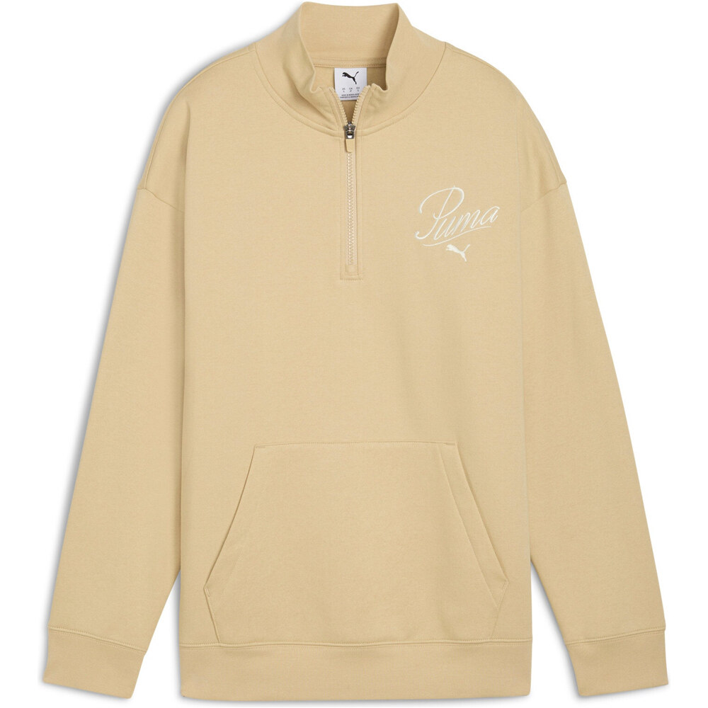 Puma sudadera mujer ESS SCRIPT Relaxed H vista detalle