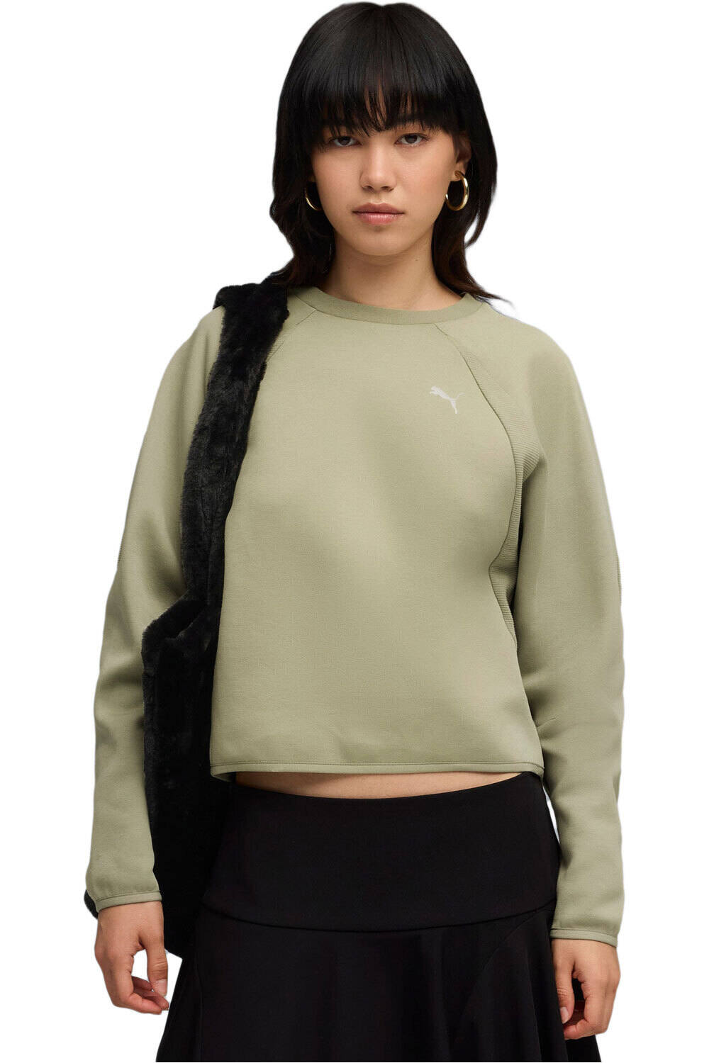 Puma sudadera mujer EVOSTRIPE Comfort Sh vista frontal