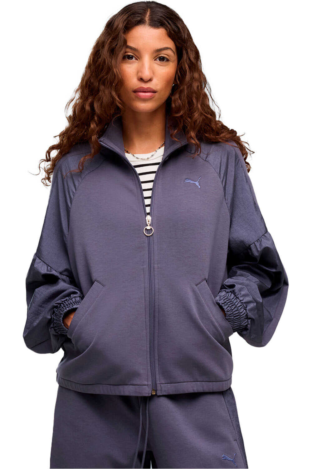 Puma sudadera mujer HER Full-Zip Relaxed vista frontal