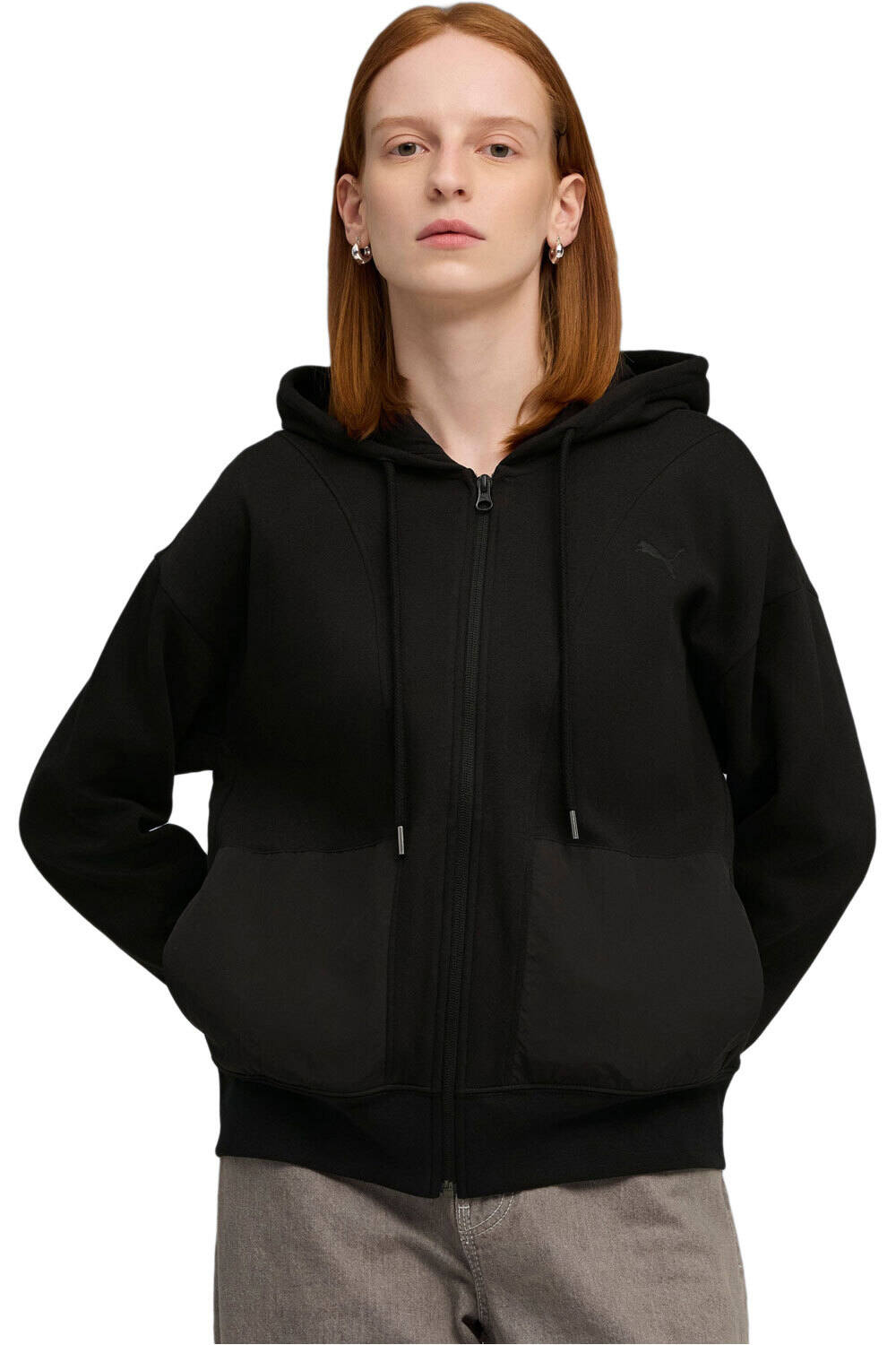 Puma sudadera mujer HER Relaxed Full-Zip vista frontal