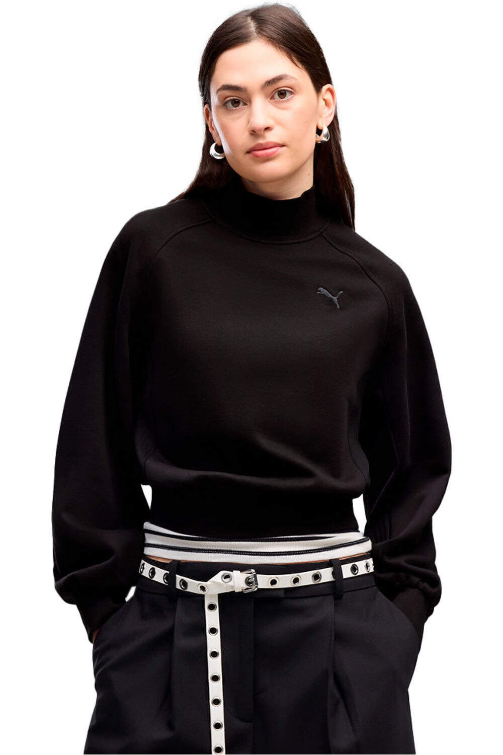 Puma sudadera mujer HER Relaxed Mock Nec vista frontal
