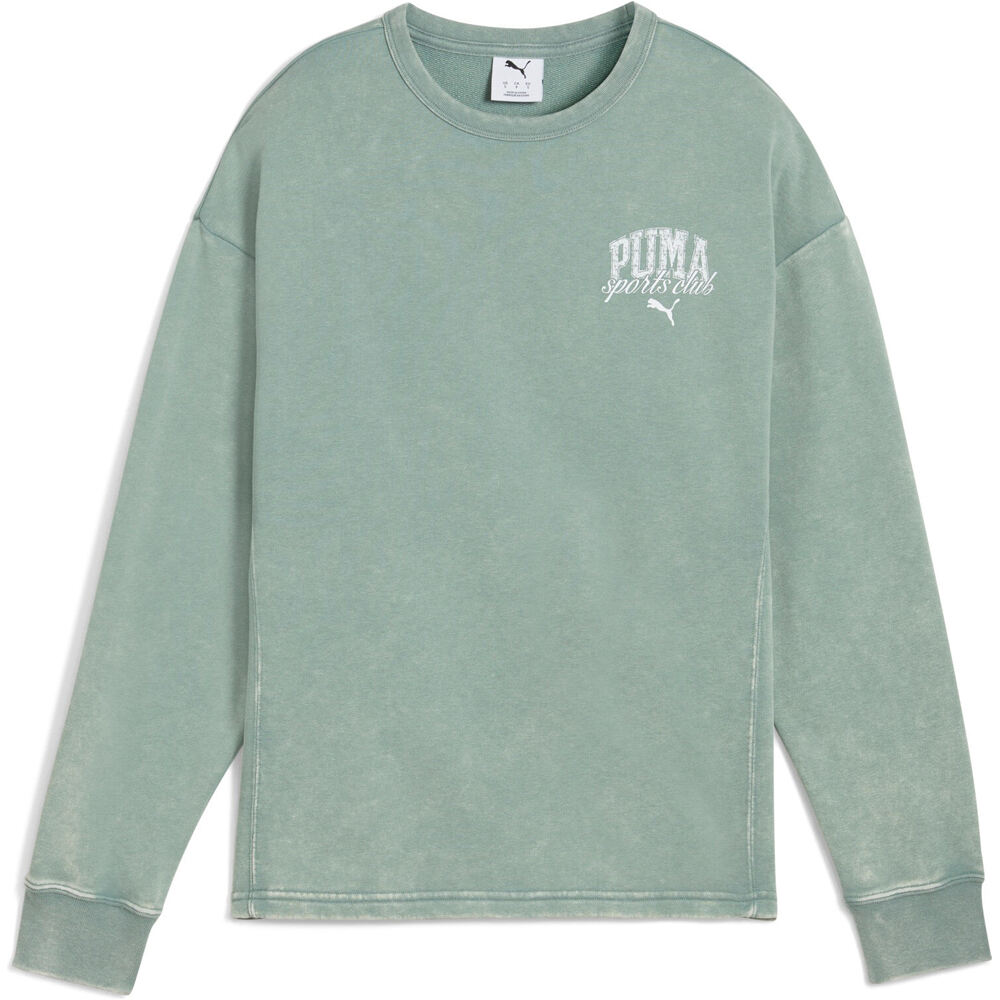 Puma sudadera mujer PUMA CLASS Comfort Washed Crew TR vista detalle