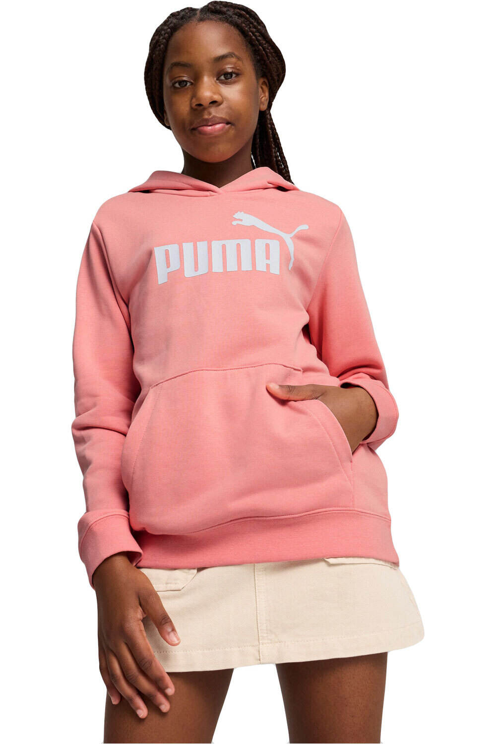 Puma sudadera niña ESS No. 1 Logo Hoodie TR G vista frontal