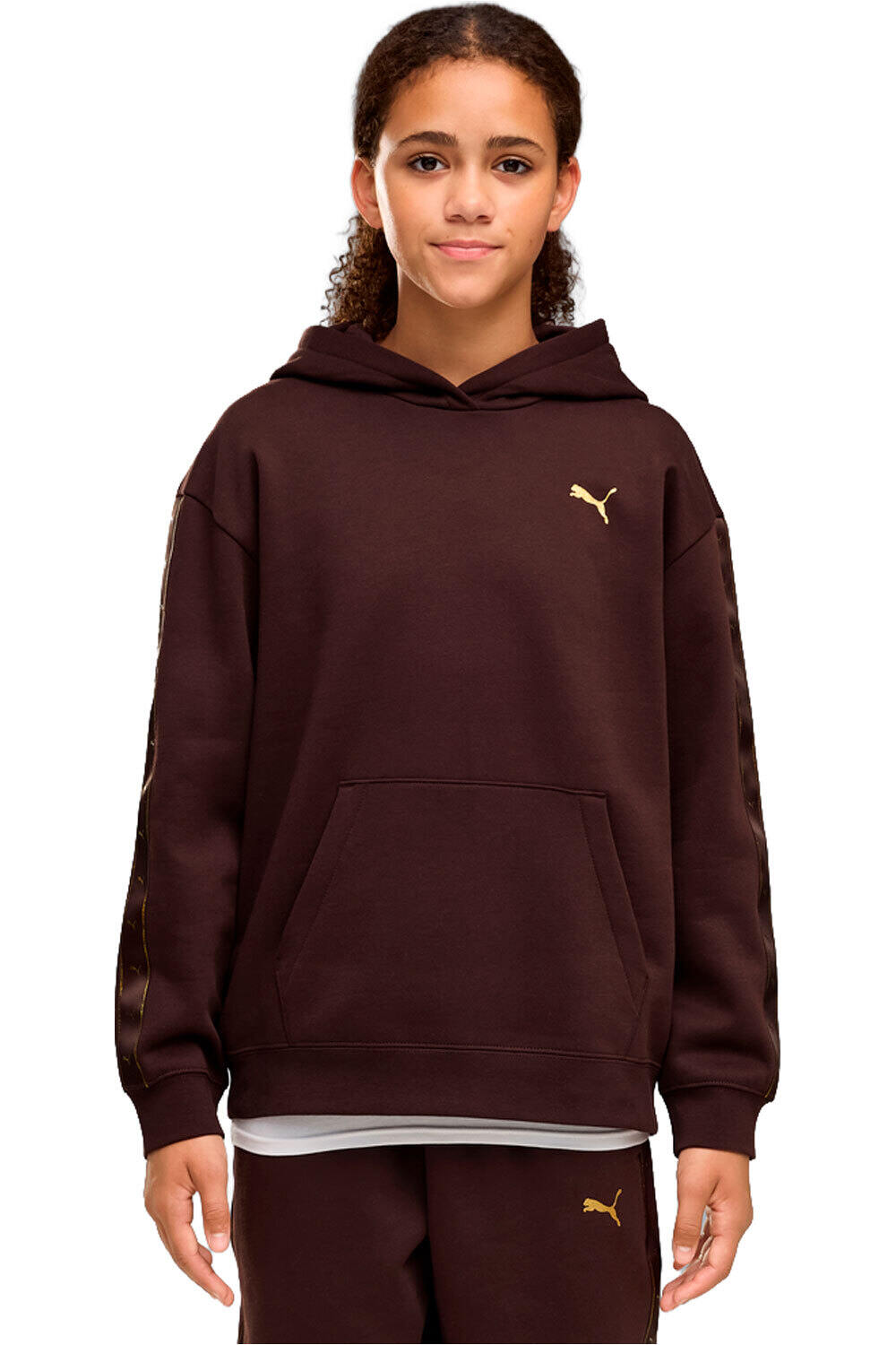 Puma sudadera niña ESS TAPE Relaxed Hoo vista frontal