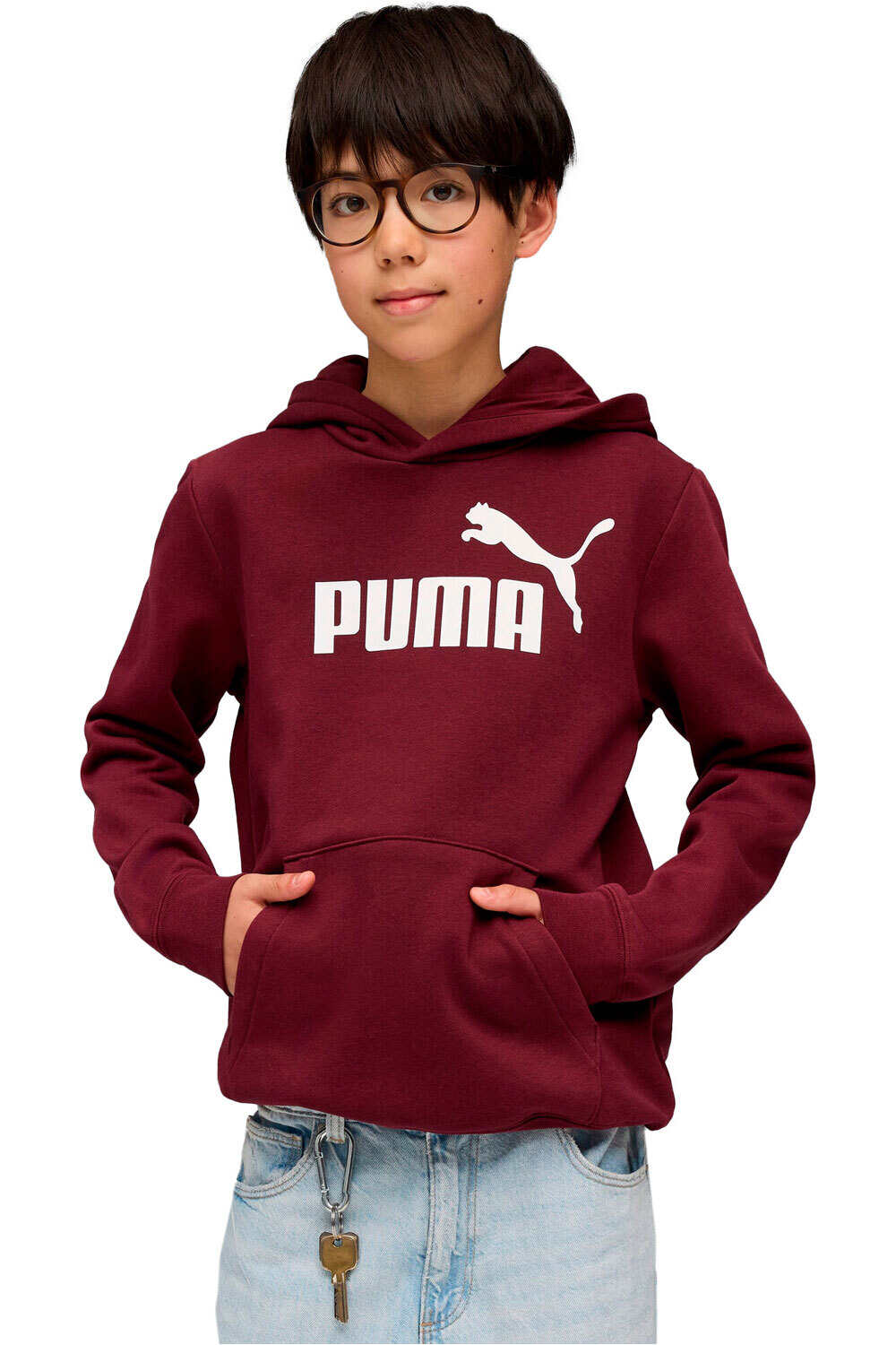 Puma sudadera niña M_ESS No. 1 Logo Hoodi vista frontal
