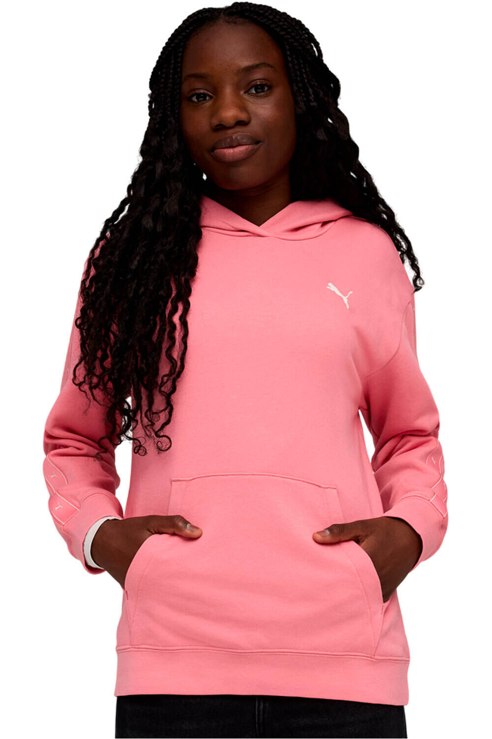 Puma sudadera niña X_ESS TAPE Relaxed Hoo vista frontal
