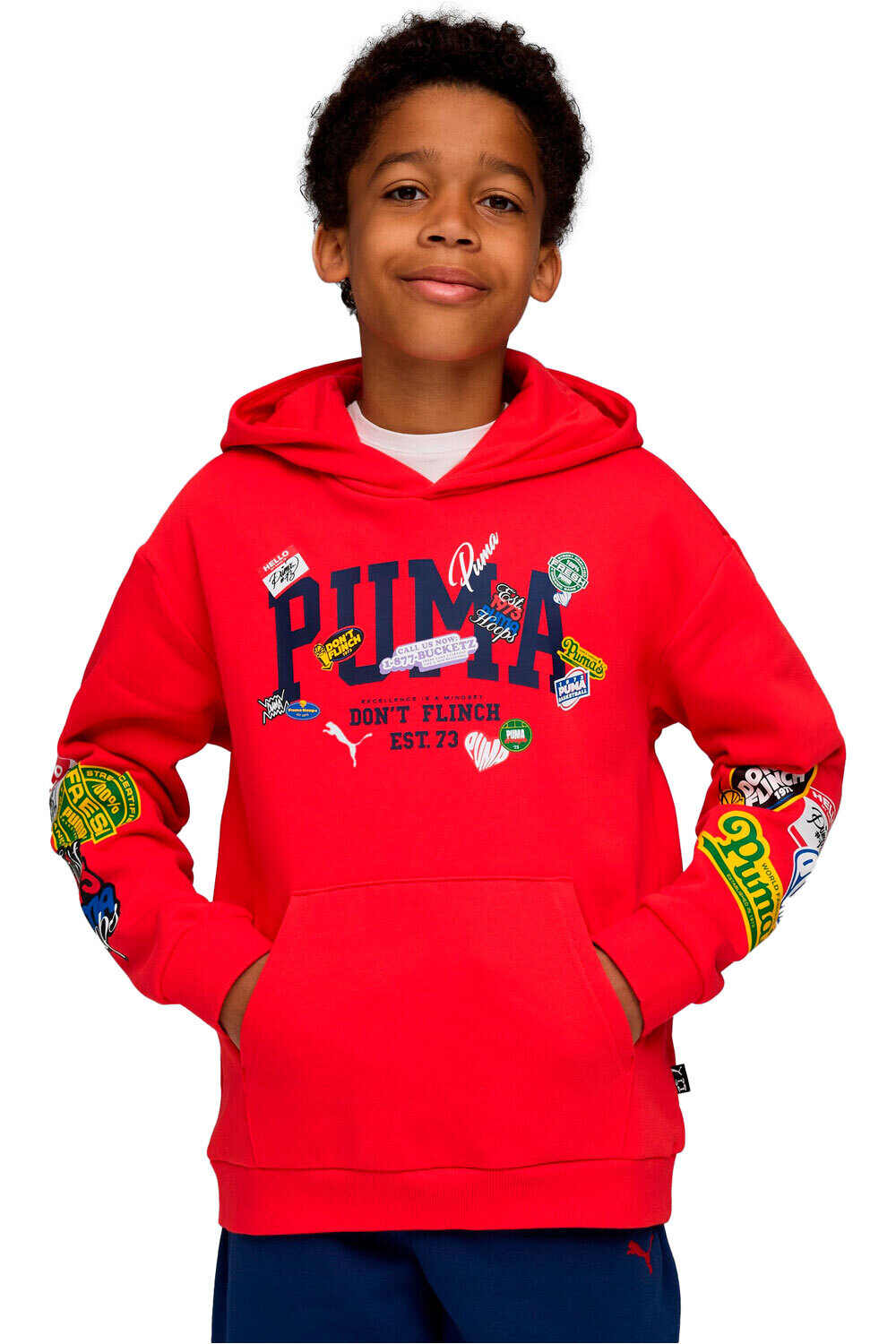 Puma sudadera niño BASKETBALL HOOPERHOT vista frontal
