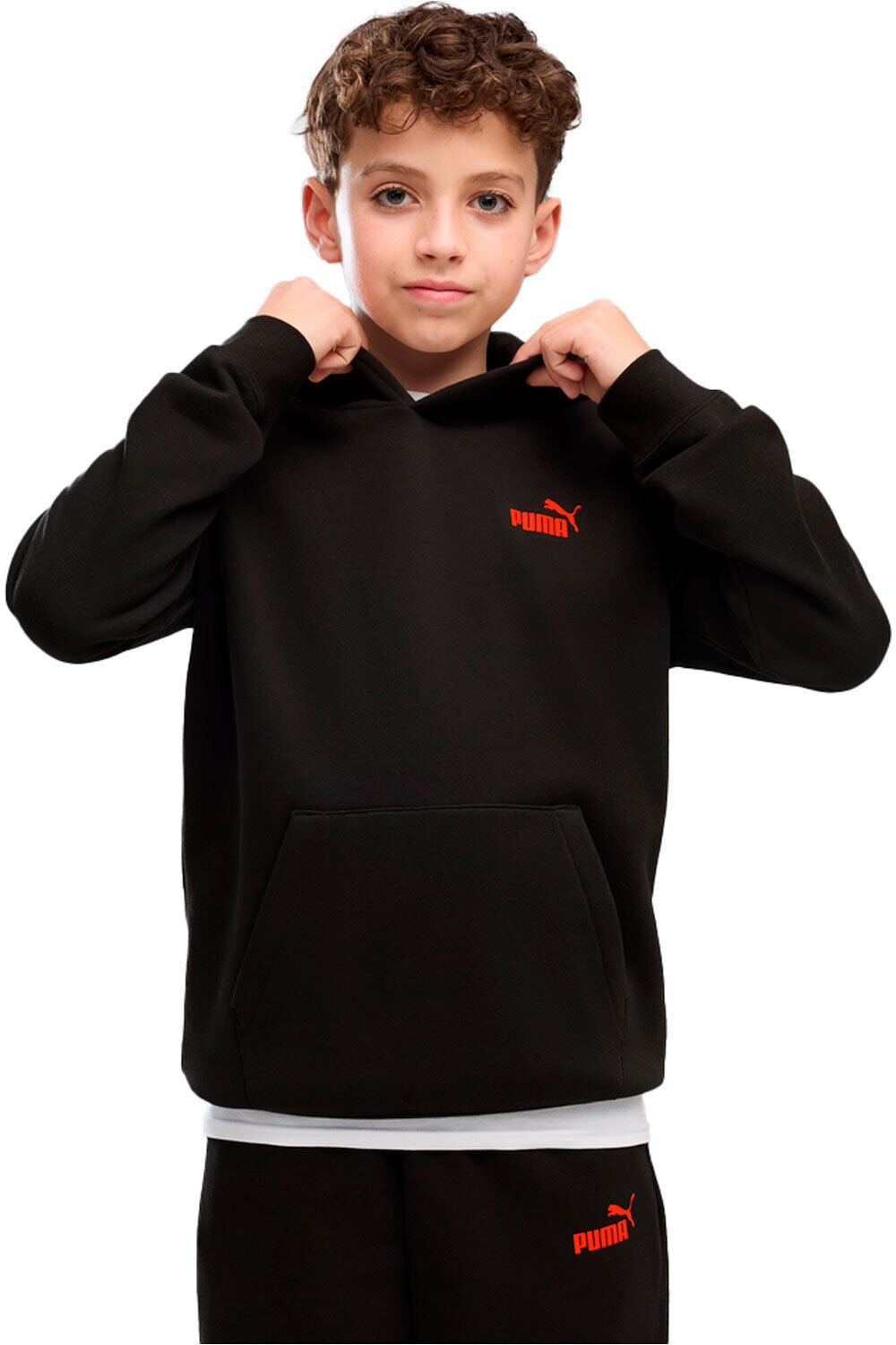 Puma sudadera niño ESS LOGO LAB Brand B vista frontal