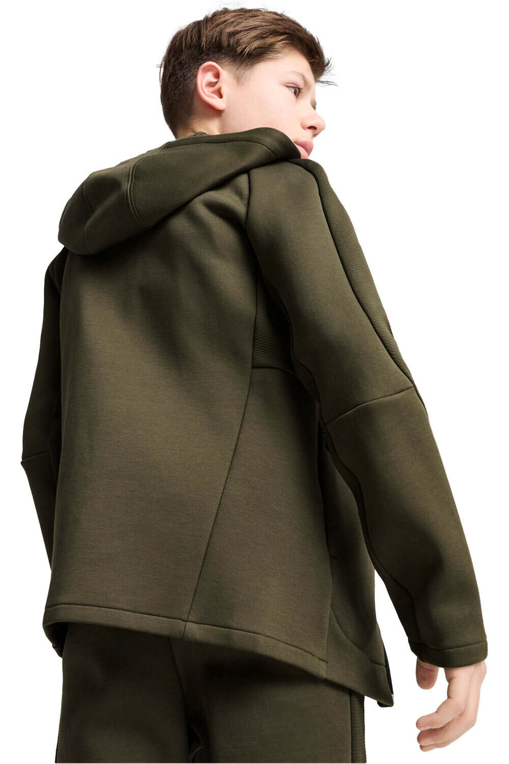 Puma sudadera niño EVOSTRIPE FZ Hoodie vista trasera