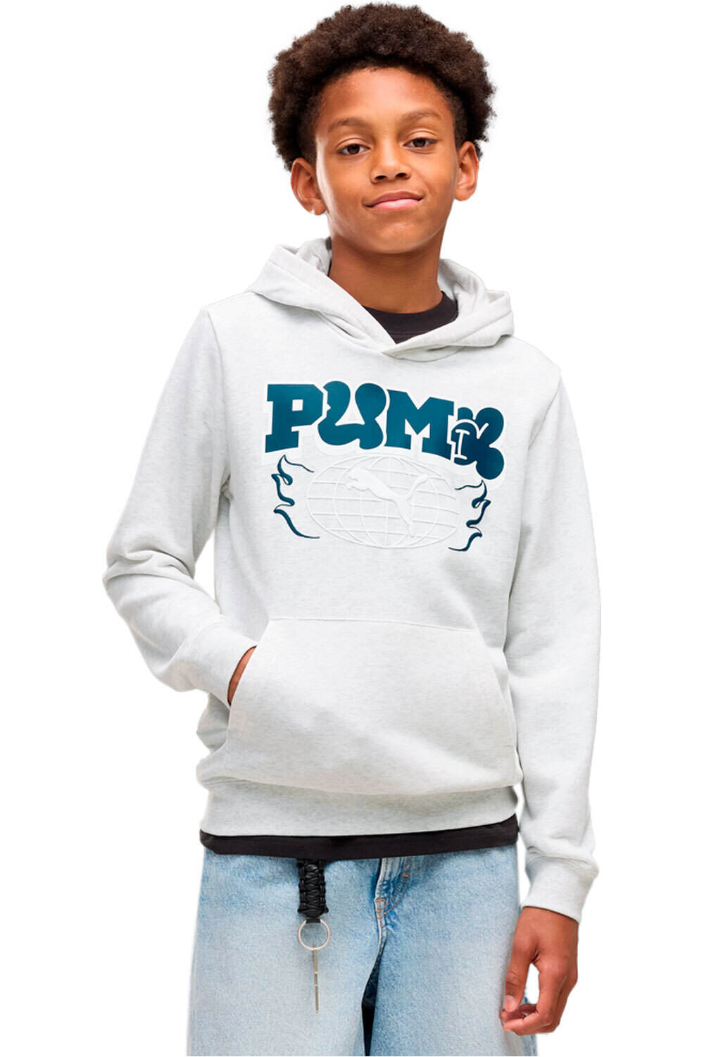 Puma sudadera niño MID90s Hoodie TR B vista frontal